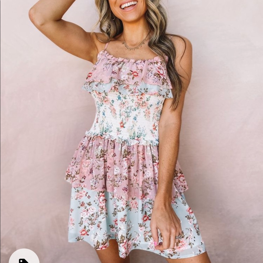 Calista Tiered Mini Dress Ruthie Grace